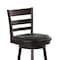 Flash Furniture Zerrick Commercial Wood Classic Ladderback Swivel Barstool w/Black LeatherSoft Seat, Espresso ES-UN3-29-ESP-GG - alternate 7